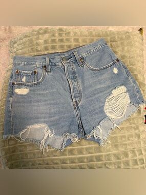 Levi's 501 Distressed Denim Cutoff Shorts